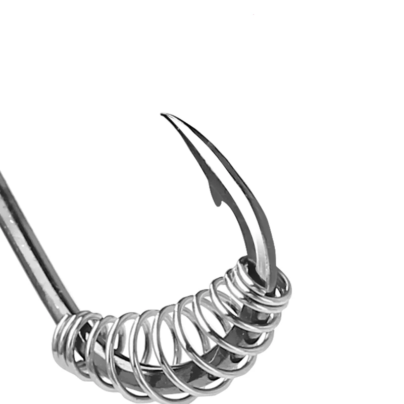 Пружинный крючок из высокоуглеродистой стали колючая Вертлюг карп джиг крючки