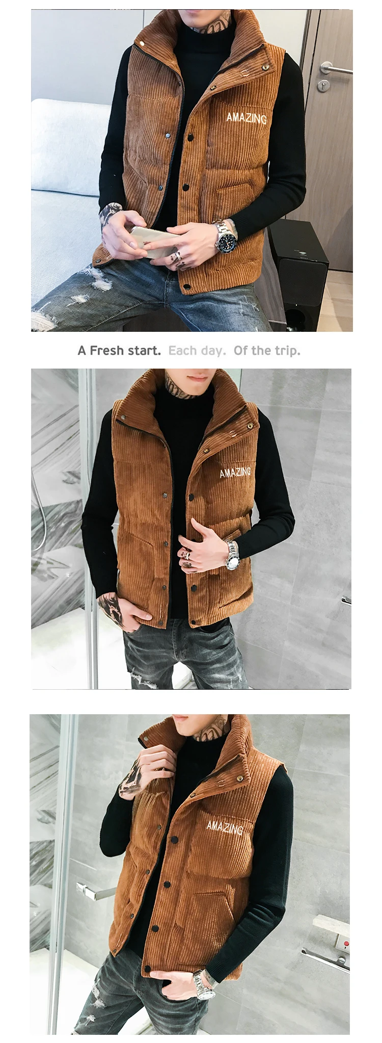 Мужские s пуховики Зимние куртки жилет мужские модные без рукавов однотонные пальто на молнии пальто сохраняющие тепло