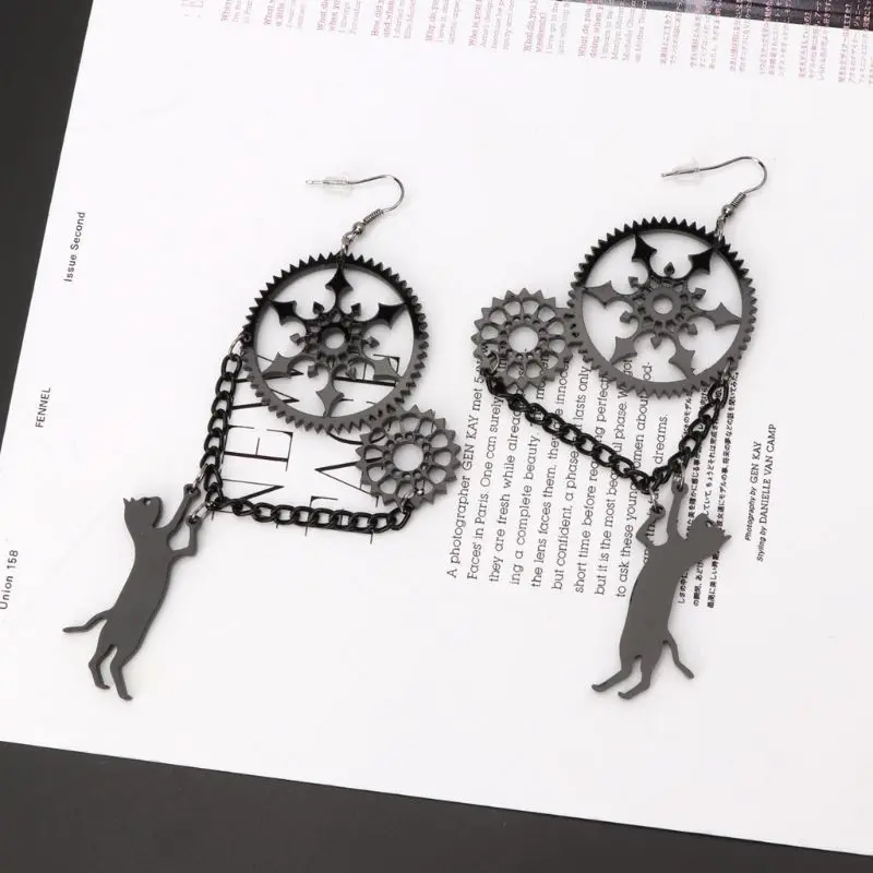 Акриловые большие серьги для ночного клуба листья Глаза Кошка звездчатая