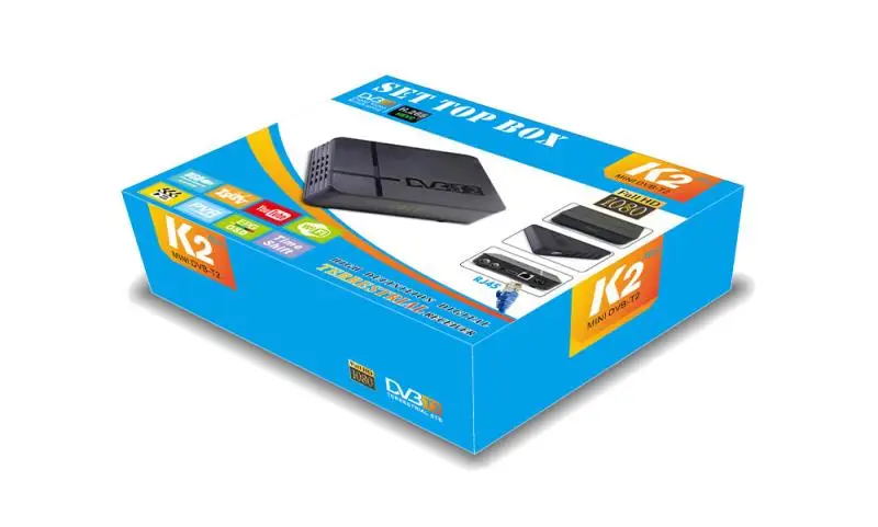 K2 полностью HD 1080p цифровой DVB-T2 K2 наземный ТВ-тюнер Поддержка 3D USB wifi DVB T2/T встроенный RJ45 LAN H.265/HEVC телеприставка