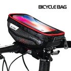 Сумка на руль велосипеда WILD MAN, женская сумка для мобильного телефона с сенсорным экраном, от дождя, для горного велосипеда, дорожного велосипеда, передняя сумка-туба, Велосипедное оборудование