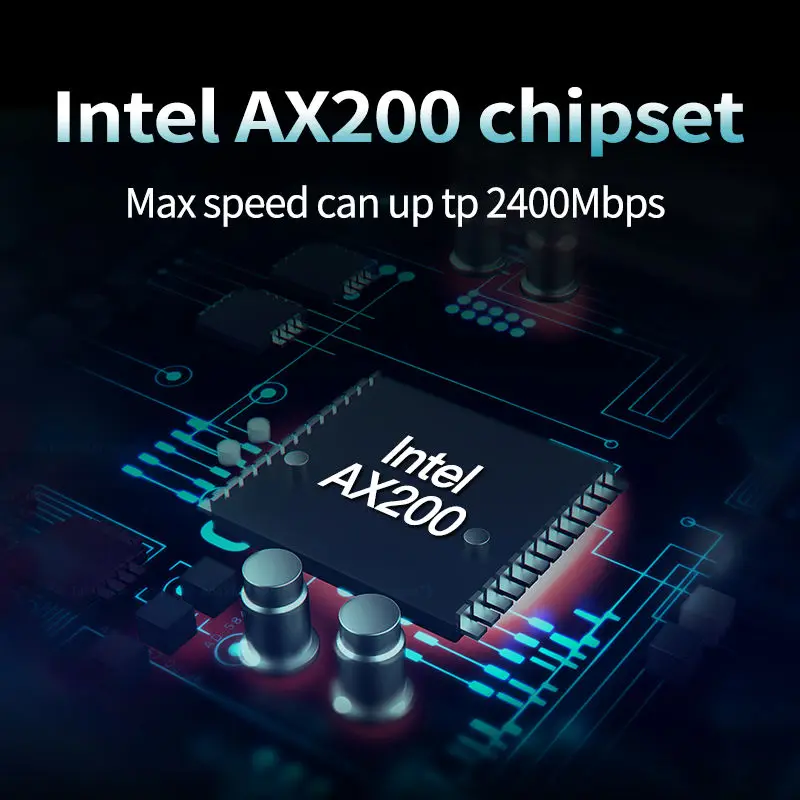 Беспроводной-AC 2400 Мбит/с Настольный PCI-E двухдиапазонный WLAN Wi-Fi адаптер для Wi-Fi 6 AX200NGW 802.11ac/ax BT5.0 с антеннами