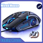 Проводная игровая мышь USB 6-кнопочная 4-скоростная игровая мышь DPI RGB светильник PUBG, бесшумная геймерская мышь для ПК, компьютера, ноутбука, аксессуары