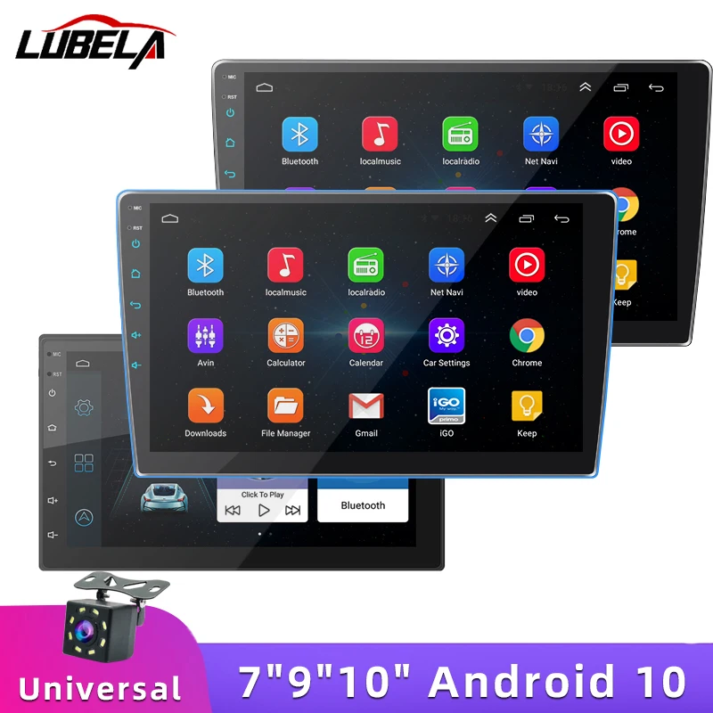 Универсальный автомобильный радиоприемник мультимедийный плеер на Android с GPS Wi-Fi