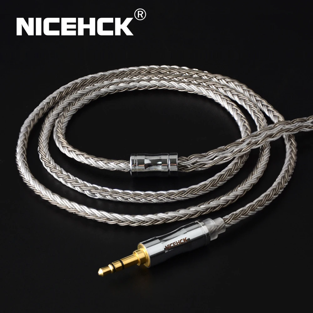 

NICEHCK C16-4 16 Core посеребренный кабель 3,5/2,5/4,4 мм разъем MMCX/2Pin/QDC/NX7 Pin для QDC C12 ZSX V90 TFZ NX7 Pro/DB3/F3/BL-03