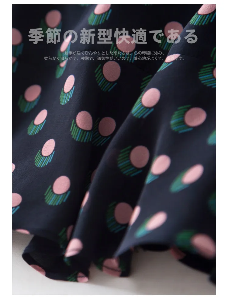 Романтическое волнистое шелковое платье в горошек 2020 | Женская одежда