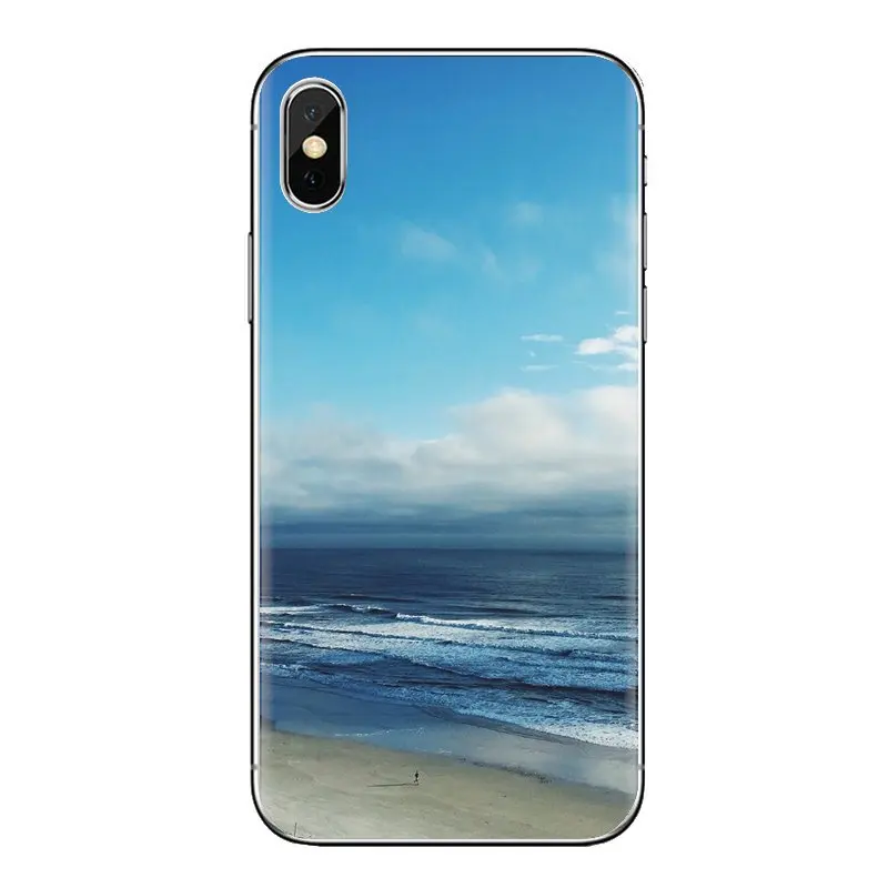 Силиконовый чехол для телефона горы Европа фон с изображением побережья