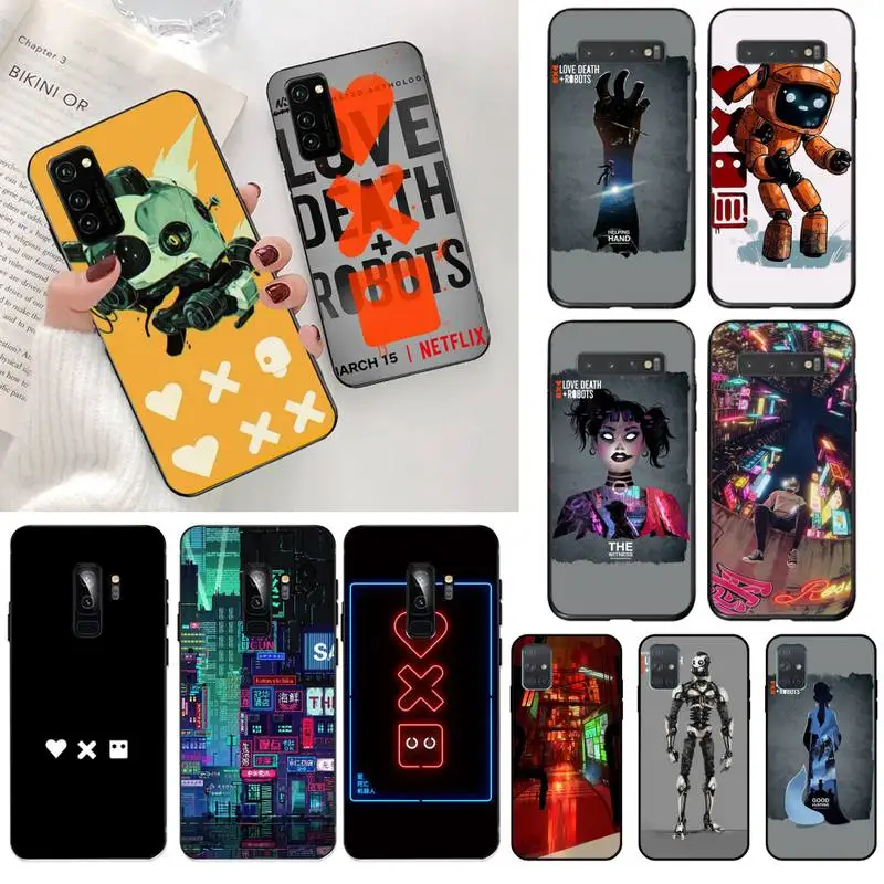 PENGHUWAN анимация любовь Death & роботы Bling милый чехол для телефона Samsung S20 plus Ultra S6 S7