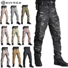Брюки-карго мужские тактические камуфляжные, повседневные боевые штаны, водоотталкивающие брюки в стиле милитари, 5XL, весна-осень
