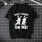 Футболка мужская хлопковая с коротким рукавом, забавная тенниска в японском стиле аниме бака с масками кролика и Slap, повседневная майка, уличная одежда в стиле Харадзюку