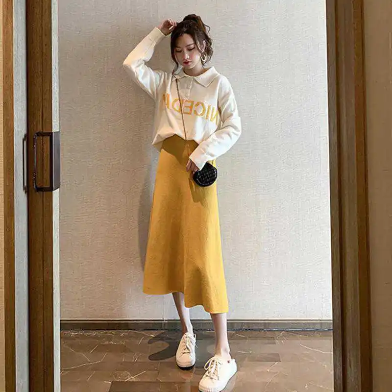 

Breastfeeding clothes go out autumn and winter new suit breastfeeding clothes knitted sweater confinement clothes two piece long