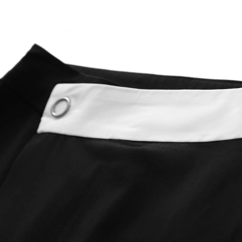 Amii женские офисные брюки с высокой талией элегантные однотонные длинные в стиле