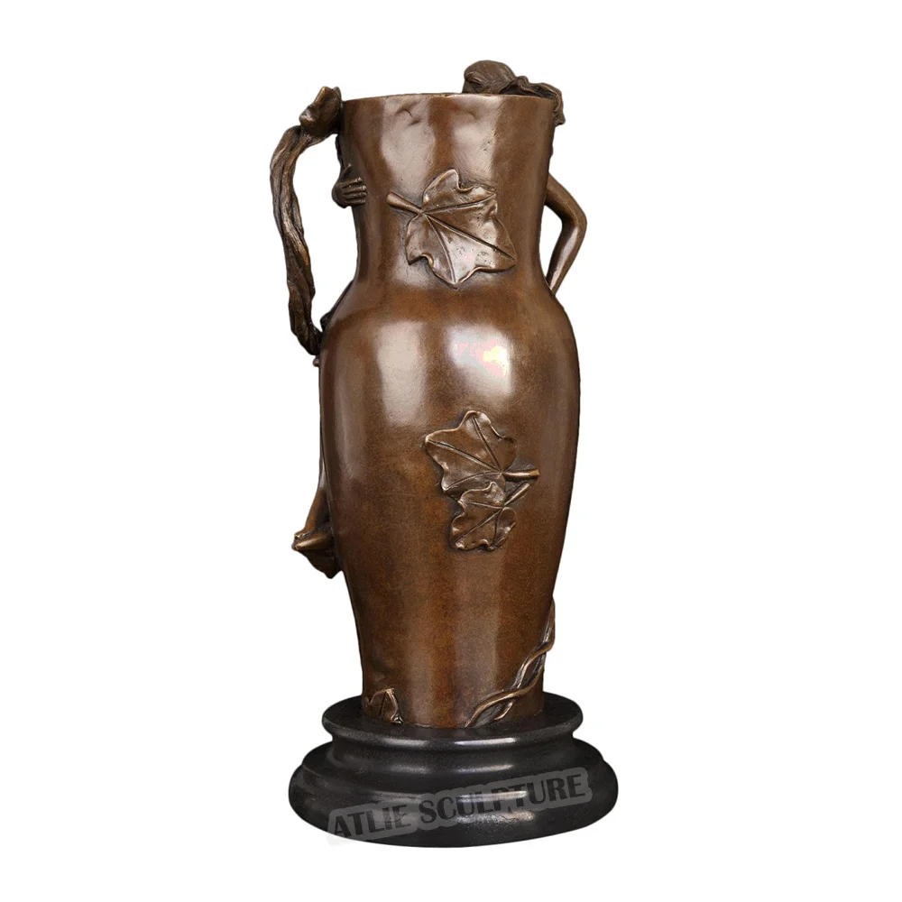 Классическая ваза для девушек Статуэтка из настоящей бронзы под старину