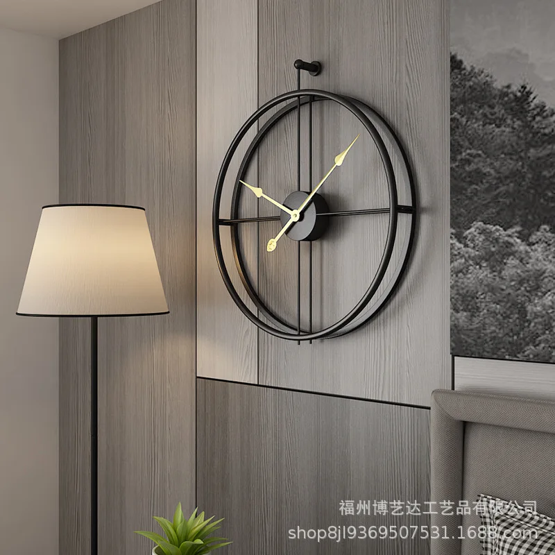 

Wall clock simple round iron clock home living room decoration clock wall clock creative wall clock clock wall Hot selling clock