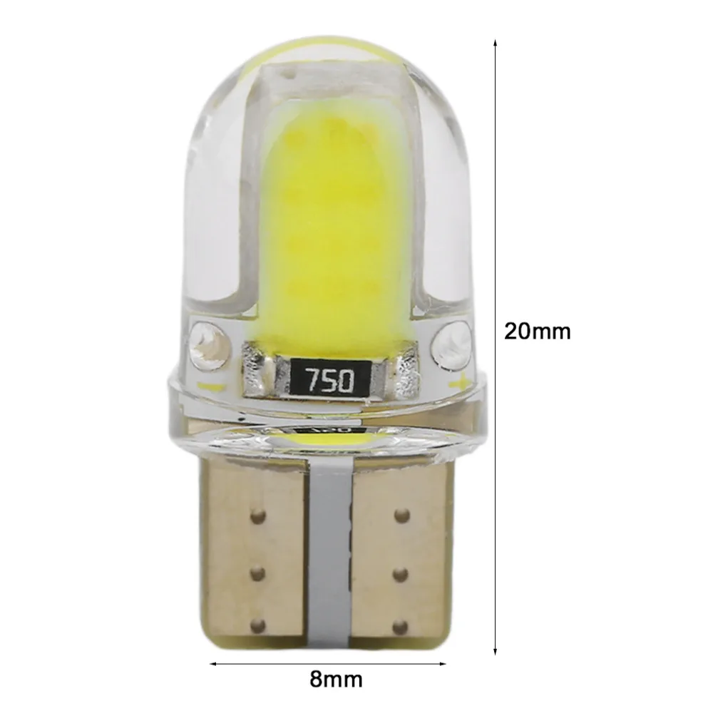 

ICOCO 10pcs/set Car LED Bulbs License Lights Reading Lights Waterproof Short Type Silicone Vehicle Plate Light Bulbs