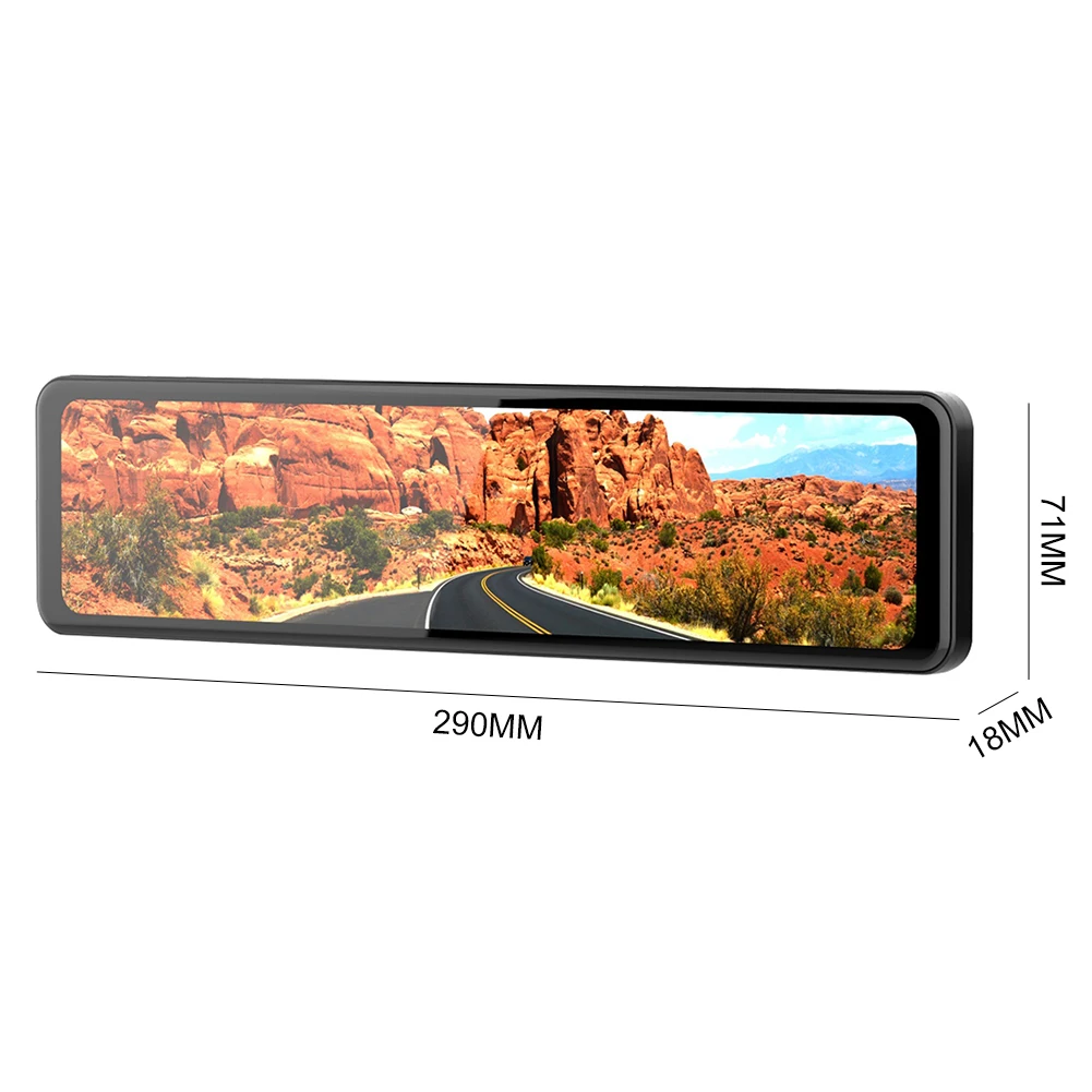 

1080P HD Stream Media Car DVR 4G Android 8.1 ADAS GPS Navigation Video Recorder 12 inch Rearview Mirror Dash Cam + Rear Camera