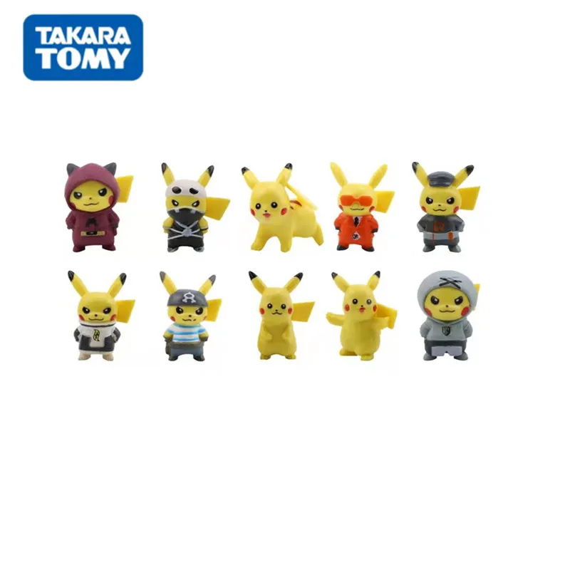 10 шт. в наборе Покемон Аниме фигурки мультфильмы мини-игрушка кукла Пикачу