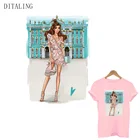 Модные термонаклейки на одежду для девушек, термонаклейки для утюга, нашивка сделай сам, моющаяся аппликация на футболку, толстовки, термотрансферные нашивки