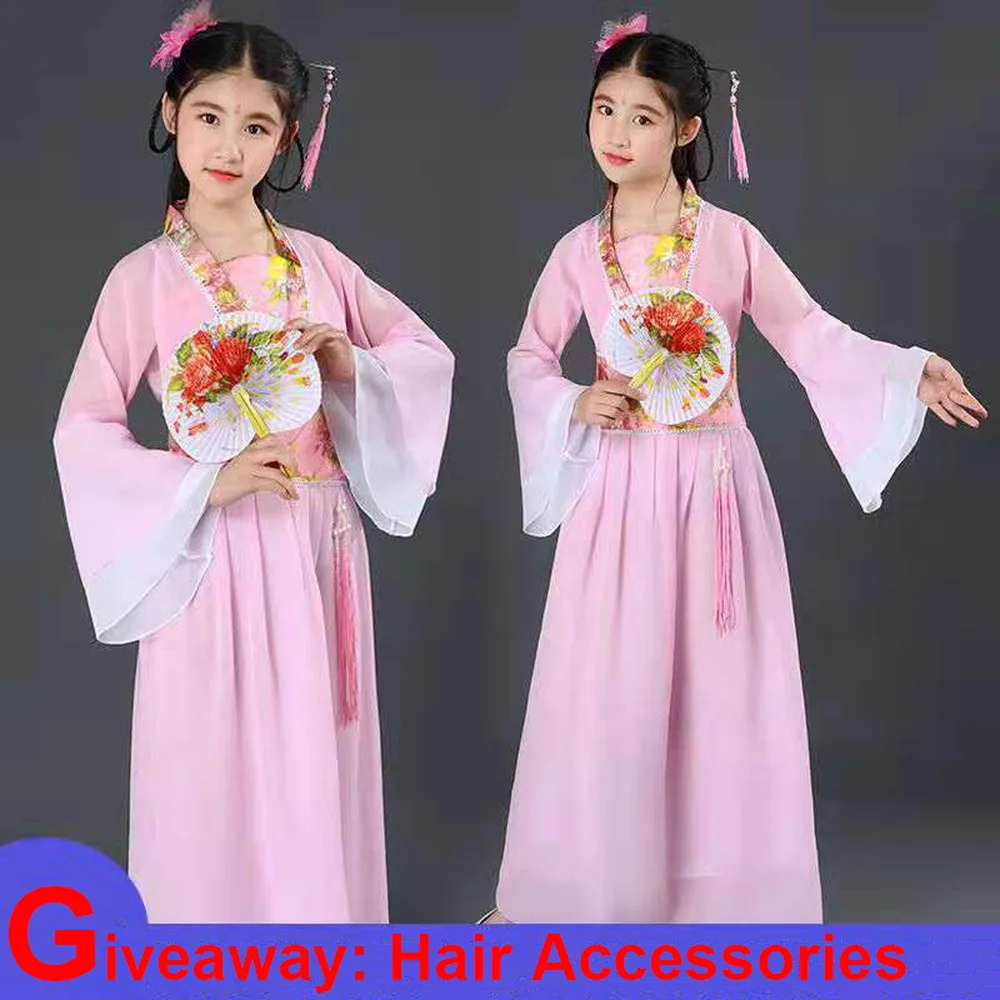 Hanfu древний китайский традиционный веер для танцевального костюма девочек