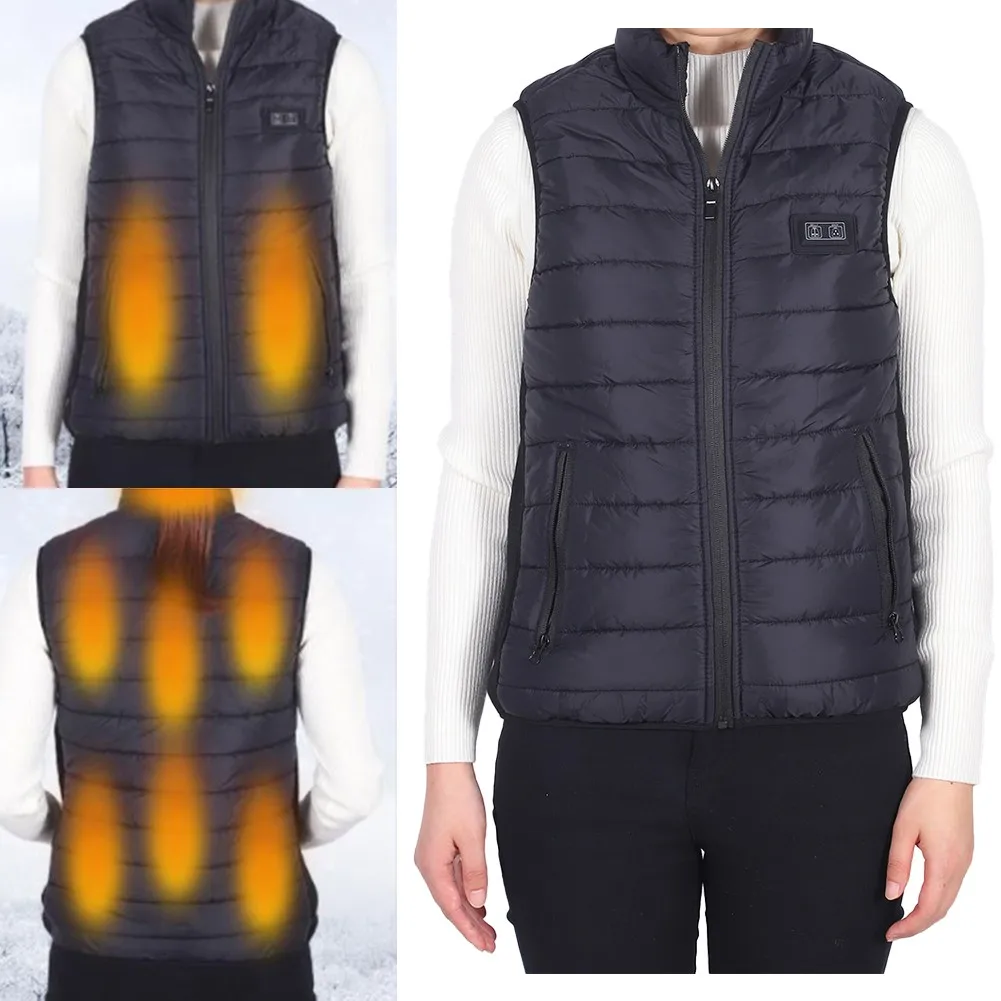 9 Areas Heated Vest Winter Warm Infrared Electric USB Smart Heating Jackets Coat Upgraded Men Women Thermal Clothing XS/S/M/L/XL