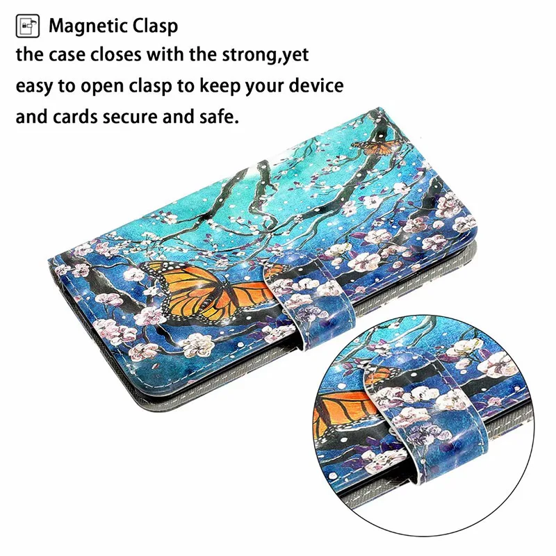 Print Leather Phone Case For Xiaomi Redmi Note 8 Pro Flip Wallet Note8 Tiger Wolf Dog Flower Painted | Мобильные телефоны и