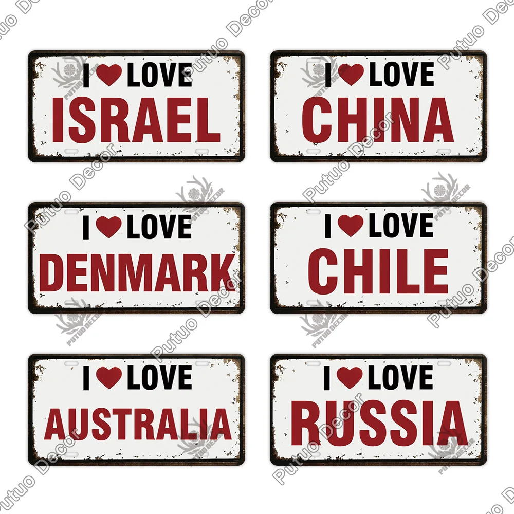 Декоративная табличка Putuo в виде страны любви металлический жестяной знак