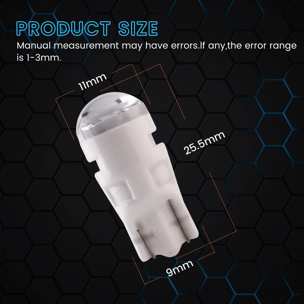 Оптовая! 100X автомобильная замена авто лампа T10 W5W керамика 2835 светодиодные