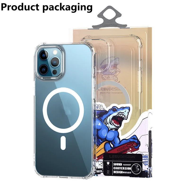 

Magnetic Mobile Phone Case Full Transparent Fall Protection Cover For MagSafe iPhone12 12pro 12pro Max 12mini Mobile Phone Case