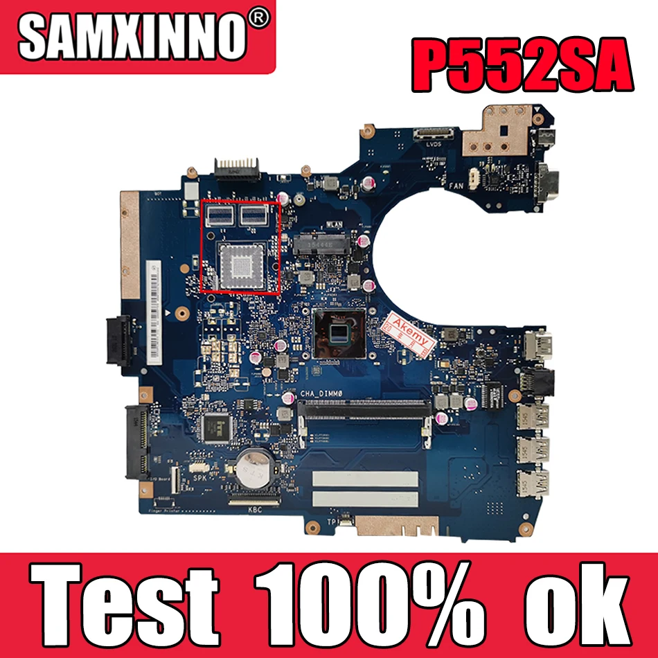

Akemy P552SA P552SJ Laptop motherboard for ASUS P552SA P552SJ P552S P552 Test original mainboard GM