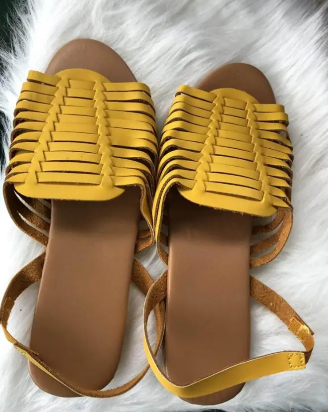 Sandalias de verano nuevas sandalias planas para mujer большие размеры 36 42|Тапочки| |