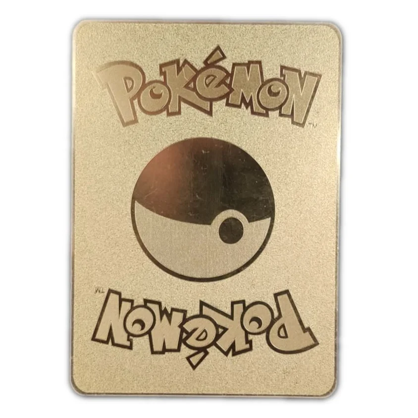 

9pcs Pokemon Metal Gold Cards Display Pokmon Playing Game Card Cartoon Pikachu V Vmax EX GX Collection Kids Childer Toy Gift
