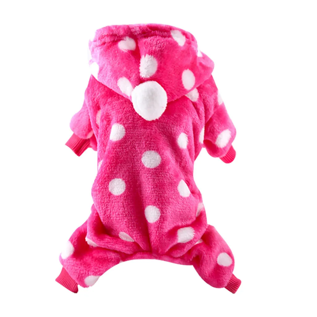Soft Cat Dog Clothes Fleece Puppy Chihuahua Clothing Winter Coat Jumpsuit Dog Costume Hooded Pajamas For Small Medium Dogs Cats