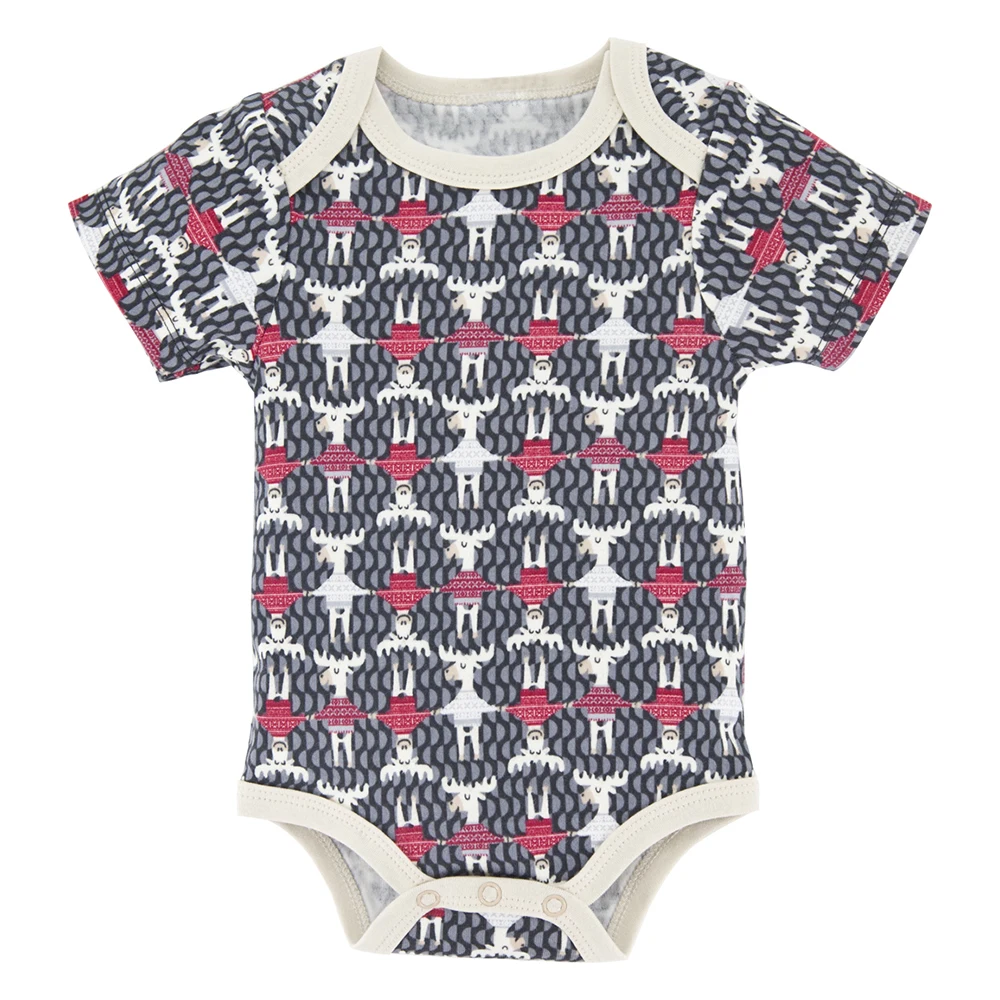 Kavkas/Одежда для маленьких мальчиков Принт лося Рождественская Одежда