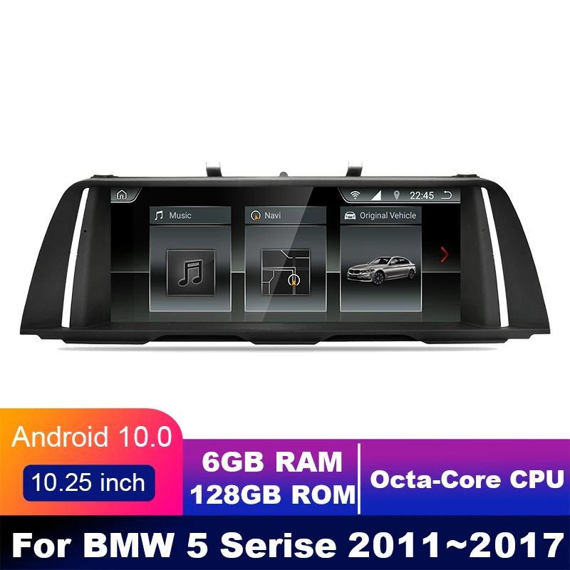 8 cores 6G+128G android 10.0 Car multimedia Player Navigation GPS radio
For BMW 5 F10 2011~2017 Original 10.25" DSP carpl CIC