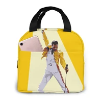 lunch bag for women freddie mercury bento cooler bag american queen rock band thermal breakfast food box portable picnic travel
