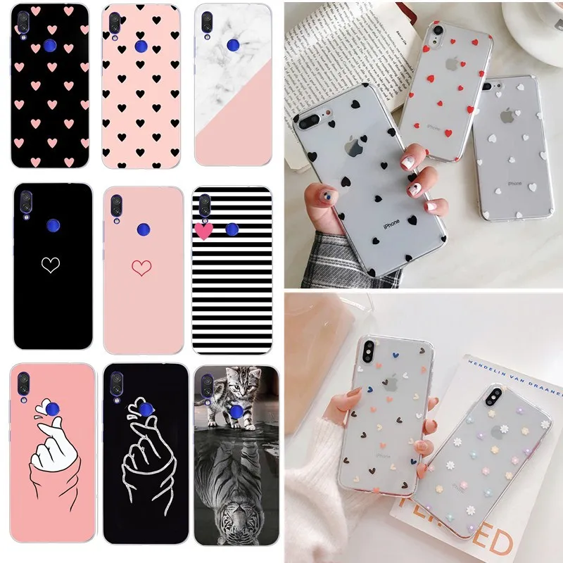 

Soft Phone Case For Xiaomi Redmi Note 7 8 4 5 Pro 4A 4X 5A 6A K20 Xiomi Mi 9T Pro Cases Slim Siolicone Heat Couple Cover Capa