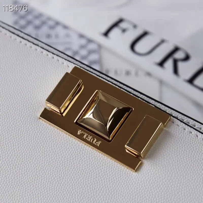 Оригинальные женские сумки FURLA, высокое качество, маленькие размеры, женские меховые кожаные сумки белого цвета, Размер 20 см* 8 см* 14 см
