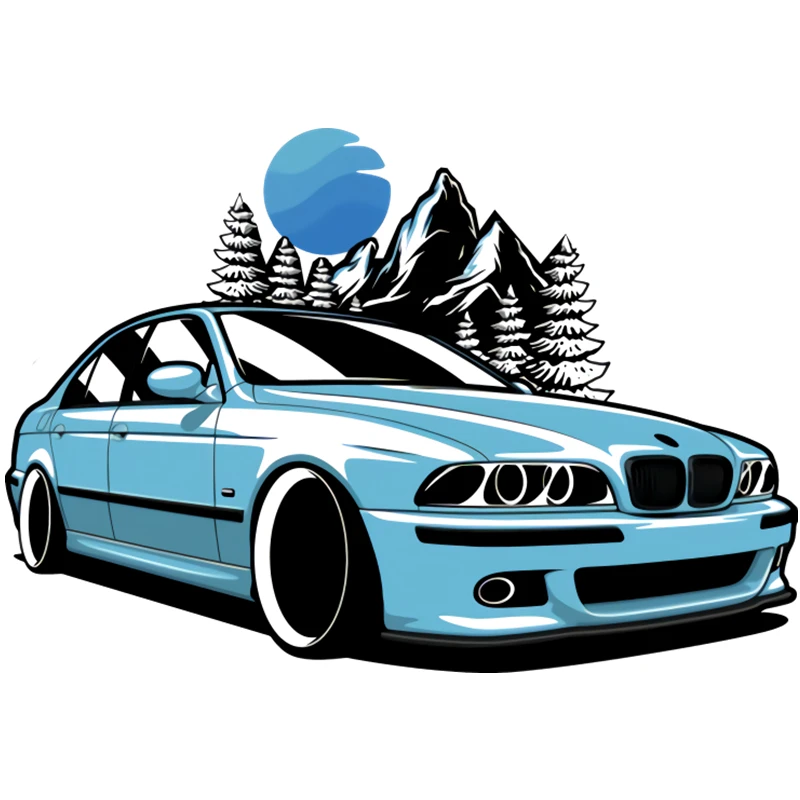 

RuleMylife E46 E90 Drift Art For BMW Car Stickers Decal Anime Cute Car Accessories Decoration Pegatinas Para Coche