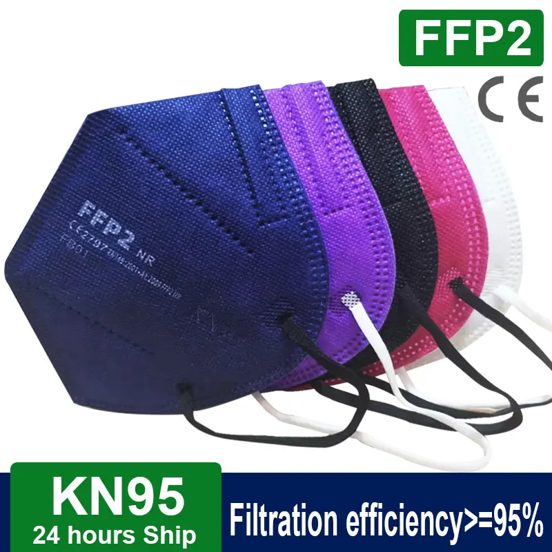 Маска FFP2 для взрослых KN95 маски лица рта Тканевая маска FFP2MASK защитная 5 слоев