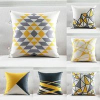 fashion geometric pillow case home sofa waist room decor cotton linen cushion cover
