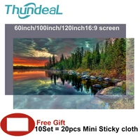 high brightness reflective projector screen 60 100 130 inch 169 fabric cloth projection screen for espon benq td96 home beamer