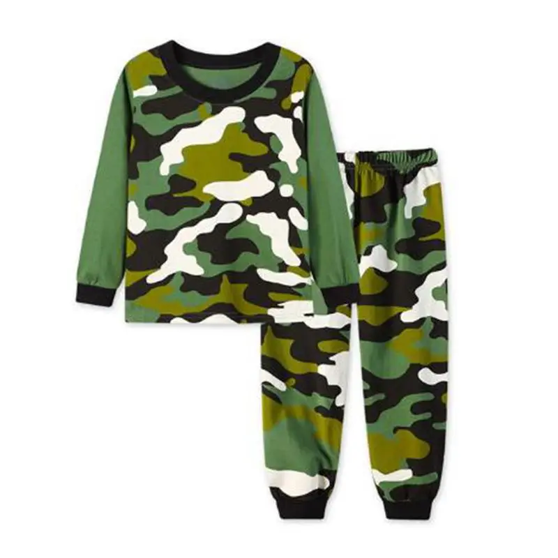 Пижамный комплект детский осенний с длинным рукавом и рисунком | Мать ребенок