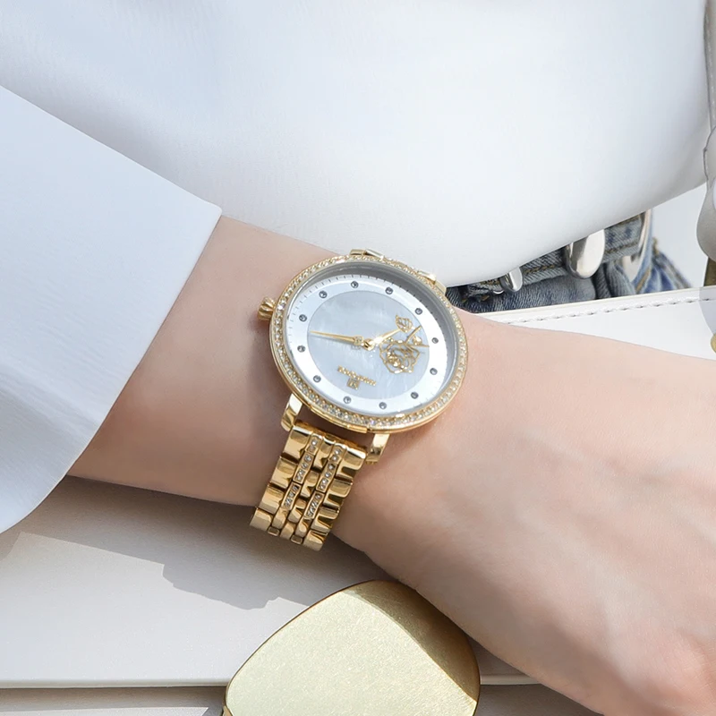 Часы женские кварцевые водонепроницаемые с отображением даты | Наручные часы