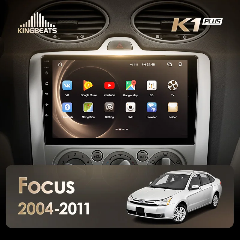 KingBeats штатное головное устройство FOR Ford Focus 2 Mk 2 2004-2011 GPS Android 8.1 автомагнитола на андроид магнитола для Форд Фокус 2 Mk 2 автомобильная мультимедиа Octa Core 8 core*1.8G DDR4 2G ROM 32G RAM / 4+64G