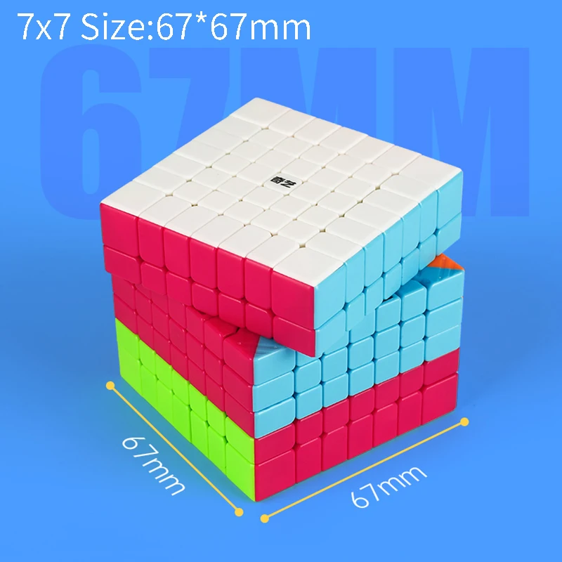 Qiyi 6x6x6 Qifan S2 W Magic Cube QiXing 7x7x7 Speed Stickerless куб пазл игрушки для начинающих детей |