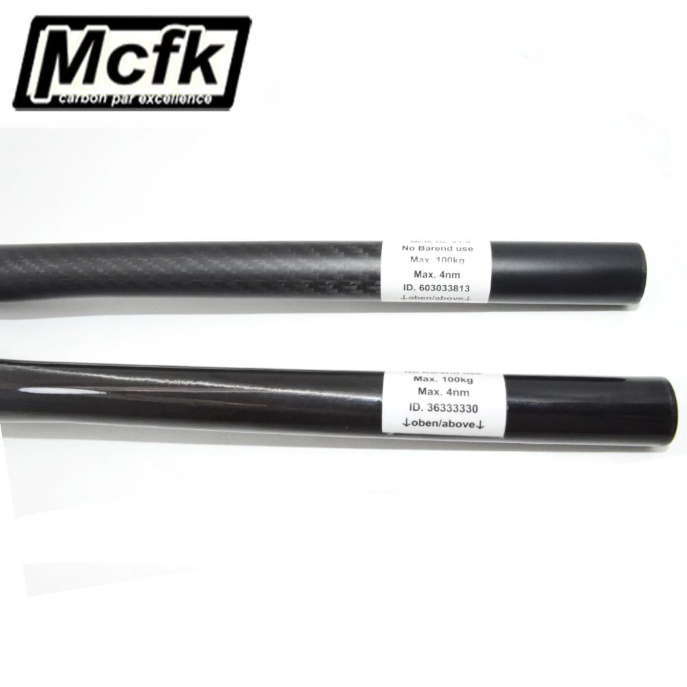 MCFK полностью углеродный MTB руль для велосипеда 3K из волокна, руль для горного велосипеда 31,8 мм, плоский руль 25,4 мм, матовый