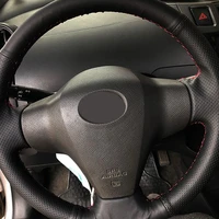 diy hand stitched microfiber leather car steering wheel cover for toyota rav4 2006 2012 vios 2008 2013 yaris 2007 2011