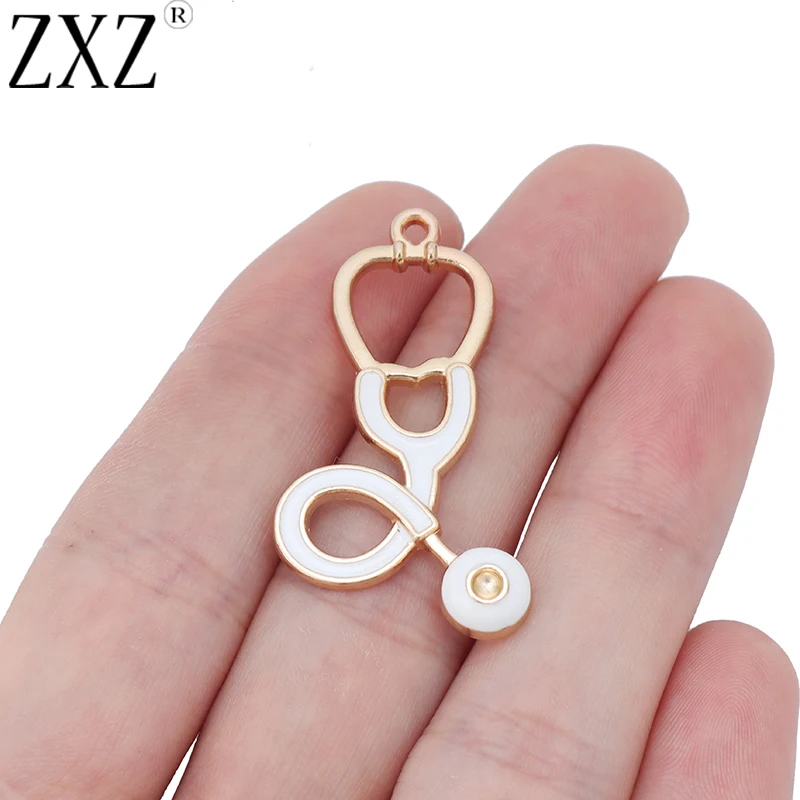 Эмалированный белый стетоскоп ZXZ 10 шт. для медсестер врачей медицинская