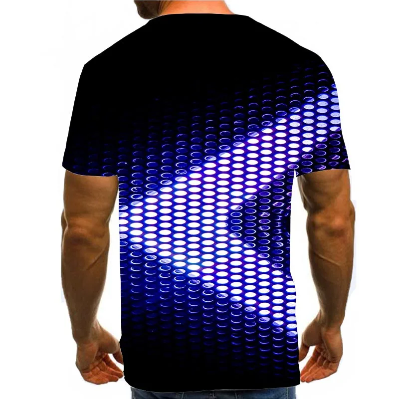 

Men's Graphic T Shirts 3D Print Shirt Daily Tees Blue Pattern Tops