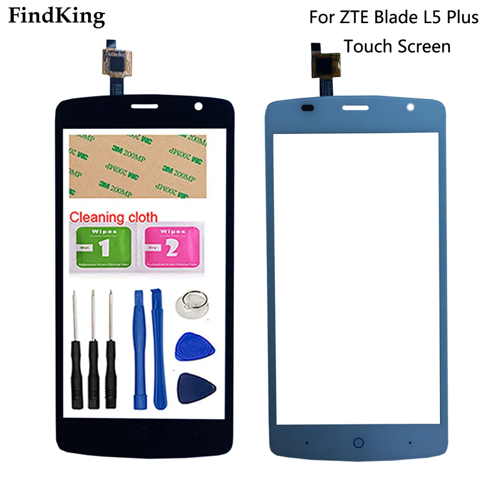 

5.0'' Mobile Touch Glass For ZTE Blade L5 Plus Touch Screen Front Digitizer Panel Lens Sensor Tools Adhesive